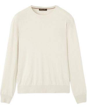 Loro Piana Long-Sleeved Round Neck Jumper - White