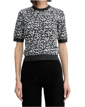 Twinset Animal-Print Top - Black