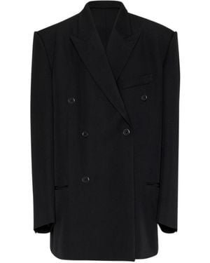 Balenciaga Double-Breasted Blazer - Black