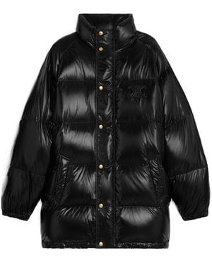 Celine Long Triomphe Down Jacket - Black