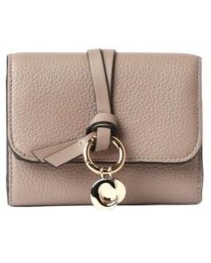 Chloé Alphabet Small Trifold Wallet - Natural
