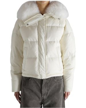 Yves Salomon Short Down Jacket - Gray