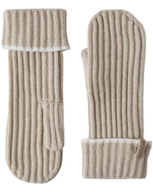 Brunello Cucinelli Stud-Detail Cashmere Gloves - White