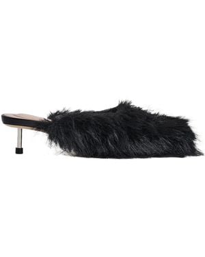 Simone Rocha Faux Fur High Heel Mules - Black