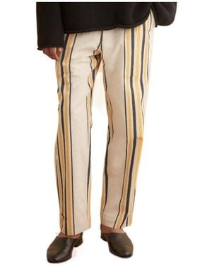 Bode Striped Casual Pants - Natural