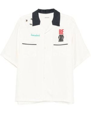 Undercover Contrast-Collar Shirt - White