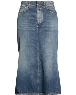 Balenciaga Denim Midi Skirt - Blue
