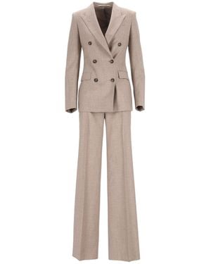 Tagliatore Parigi Double-Breasted Suit - White