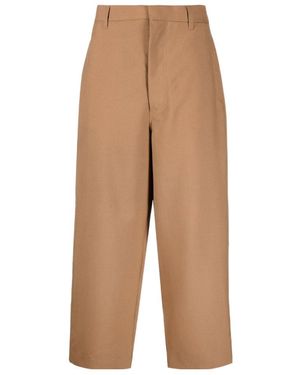 Marni Cropped Straight Leg Trousers - Natural