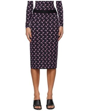 Marine Serre Logo Printed Skirt - Blue