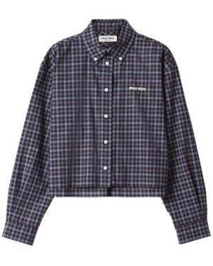Miu Miu Plaid Shirt - Blue