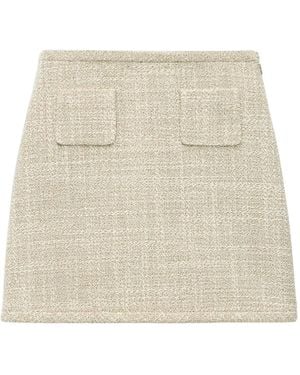 Theory A-Line Mini Skirt - Natural