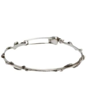 McQueen Skull Safety Pin Bracelet - White