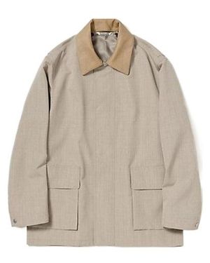 AURALEE Long-Sleeved Casual Jacket - Natural