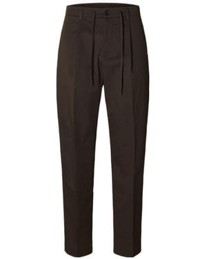 SELECTED Buttoned Pants - Black
