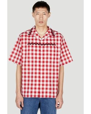 Prada Lapel Short-Sleeved Shirt - Red