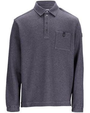 Moncler Long-Sleeve Polo Shirt - Blue