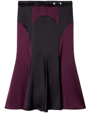Off-White c/o Virgil Abloh Pleated Satin Midi Skirt - Purple