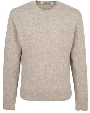 Acne Studios Crew Neck Long-Sleeved Sweater - Gray