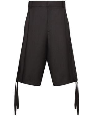Dior Homme Wide-Leg Bermuda Shorts - Black