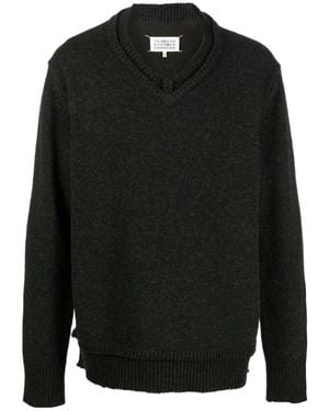 Maison Margiela Elbow Patch Jumper - Black
