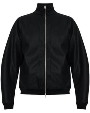 Jil Sander High-Neck Zip-Up Jacket - Black