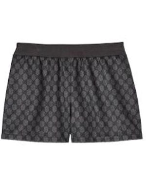 Gucci Printed Technical Jersey Shorts - Grey