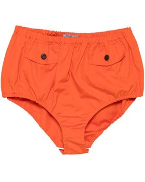 Prada Popline Pocket Shorts - Orange