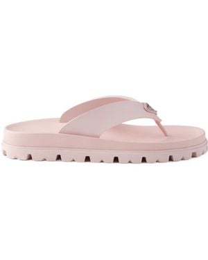 Prada Rubber Thong Sandals - Pink