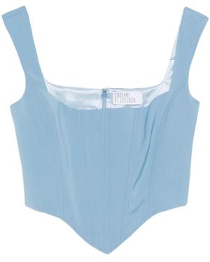 GIUSEPPE DI MORABITO Square-Neck Top - Blue