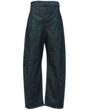 Lemaire High-Rise Barrel-Leg Jeans - Blue