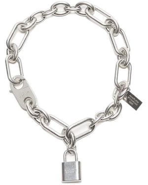 Acne Studios Padlock Necklace - White