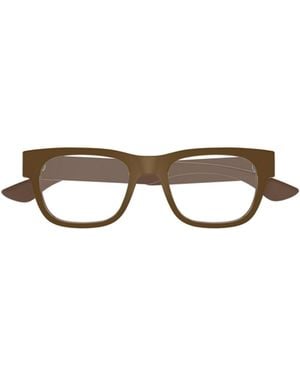 McQueen Eyewear Square Frame Glasses - White