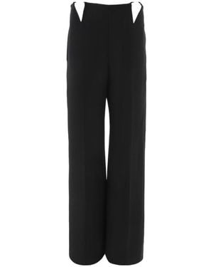 Dion Lee V-Wire Straight-Leg Cut-Out Trousers - Black
