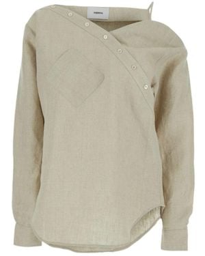 Coperni Heart Asymmetrical Shirt - Natural