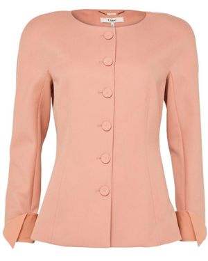 Chloé Single-Breasted Jacket - Pink