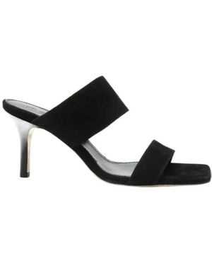 Aeyde 70Mm Suede Mules - Black