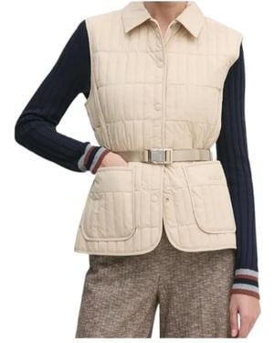 Mackage Helia Quilted Belted Gilet - Natural
