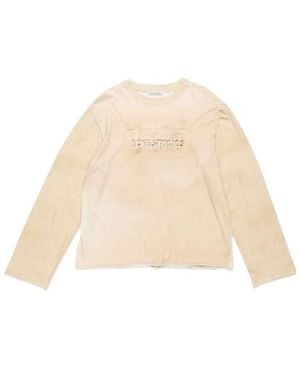 Acne Studios Long Sleeve Crewneck T-Shirt - Natural