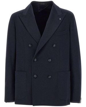 Tagliatore Montecarlo Double Breasted Blazer - Blue