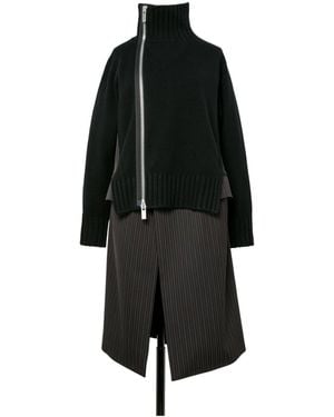 Sacai Long Sleeve Dress - Black