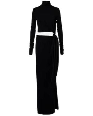 Sportmax Cutout Jersey Maxi Dress - Black