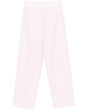 forte_forte Casual Pants With Belt Loops - Pink