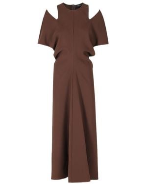 FEDERICA TOSI Cut-Out Midi Dress - Brown