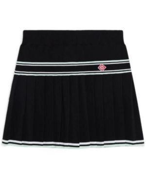 CASABLANCA Pleated Mini Skirt - Black