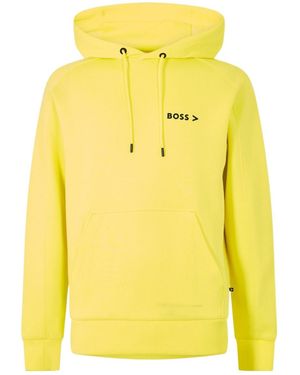 BOSS P Seeger Short Sleeve Pull Over Hoodie - Yellow