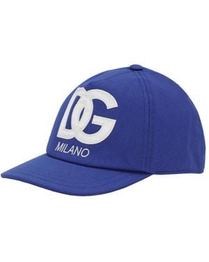 Dolce & Gabbana Logo-Appliqué Cotton-Twill Baseball Cap - Blue