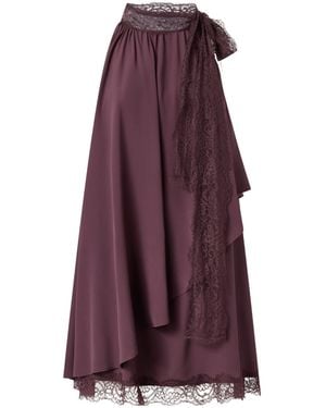 Pinko Lace-Detailed Mini Dress - Purple
