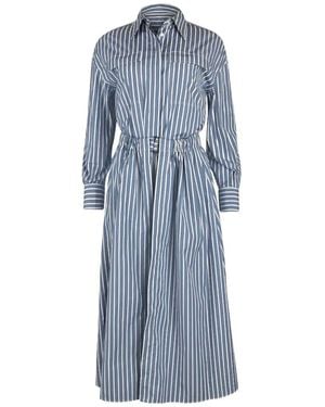 Brunello Cucinelli Striped Dress - Blue