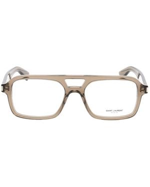 Saint Laurent Full-Frame Non-Prescription Glasses - Metallic
